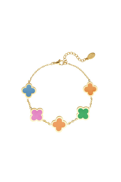 Armband colorful clover