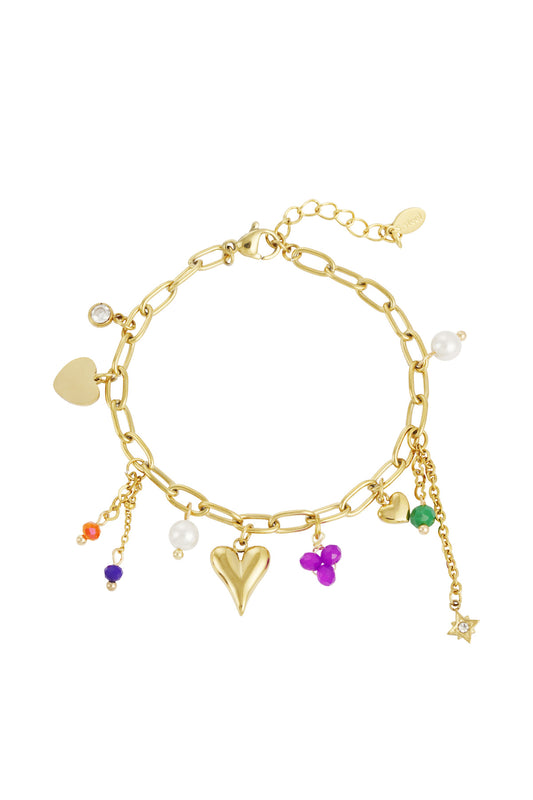 Bedelarmband colorful charms